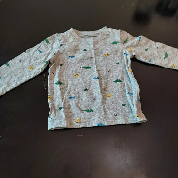 Just One You by Carter’s Boy’s Denim Overalls & Long Sleeve Set in Size 12M - Picture 5 of 7